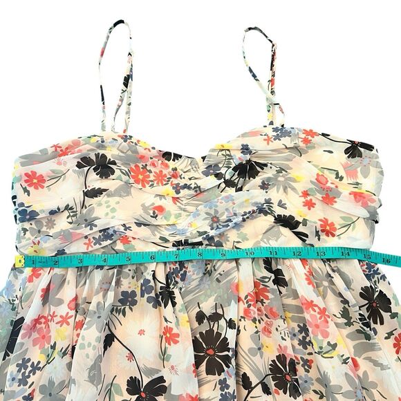 TwentyOne Dress Floral Silky Cottagecore Large Romantic Y2K Beach Mini Party - Picture 7 of 11